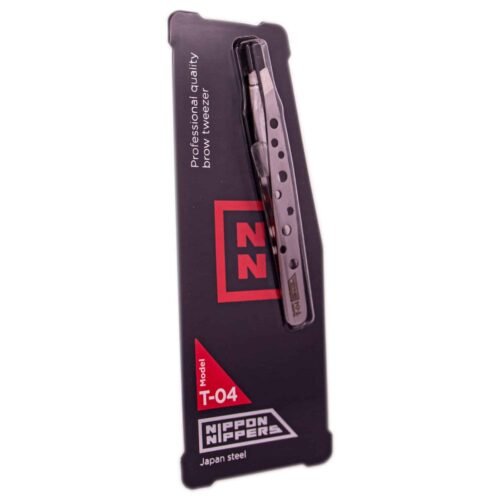 Nippon Nippers, Pinzas de Cejas de Acero Inoxidable T-04 Afilado Manual.