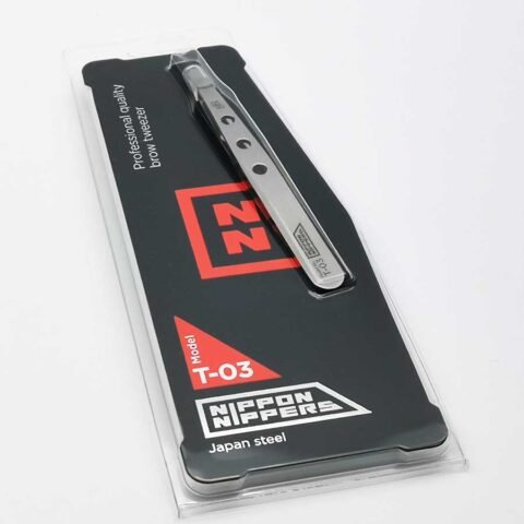 Nippon Nippers, Pinzas de Cejas de Acero Inoxidable T-03 Afilado Manual