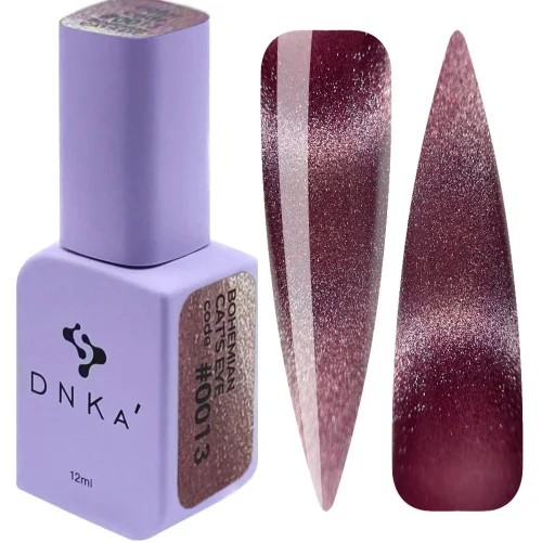 Color Gel Polish "DNKa" , 12ml , #0013 Bohemian Cat Eye