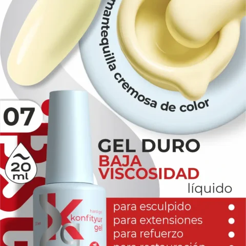 Gel duro BSG Konfithur baja viscosidad en frasco #07, 20 ml
