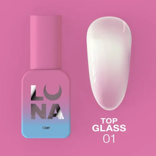 Top Glass Nº1, Luna Moon, 13 ml, para gel polish