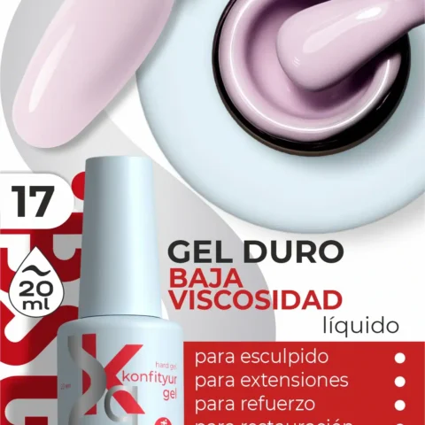 Gel duro BSG Konfithur baja viscosidad en frasco #17, 20 ml