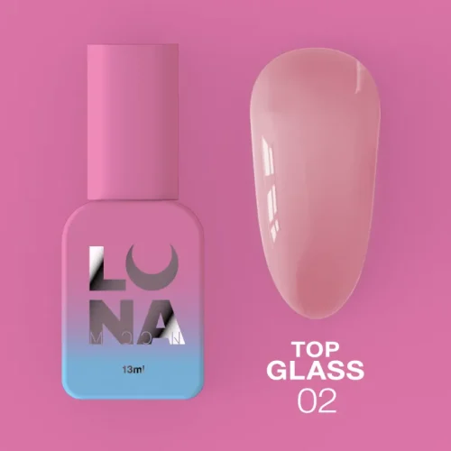 Top Glass Nº2, Luna Moon, 13 ml, para gel polish