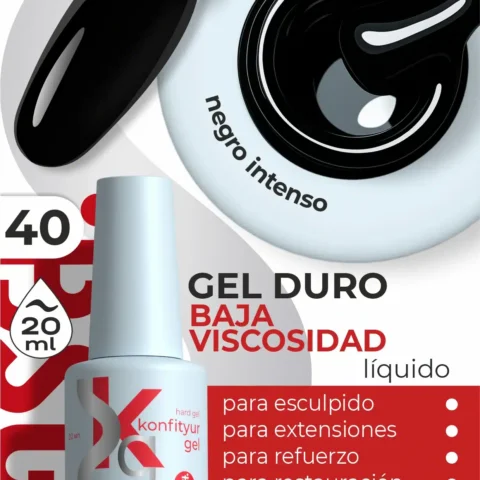 Gel duro BSG Konfithur baja viscosidad en frasco #40, 20 ml