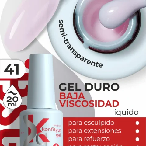 Gel duro BSG Konfithur baja viscosidad en frasco #41, 20 ml