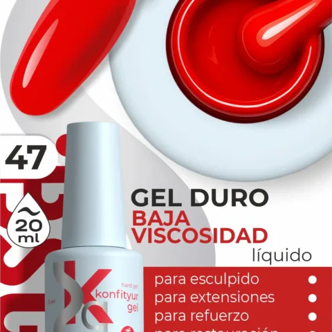 Gel duro BSG Konfithur baja viscosidad en frasco #47, 20 ml