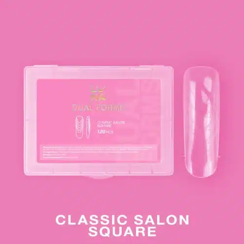 Moldes Dual Nail Forms Classic Salon Square, Luna Moon