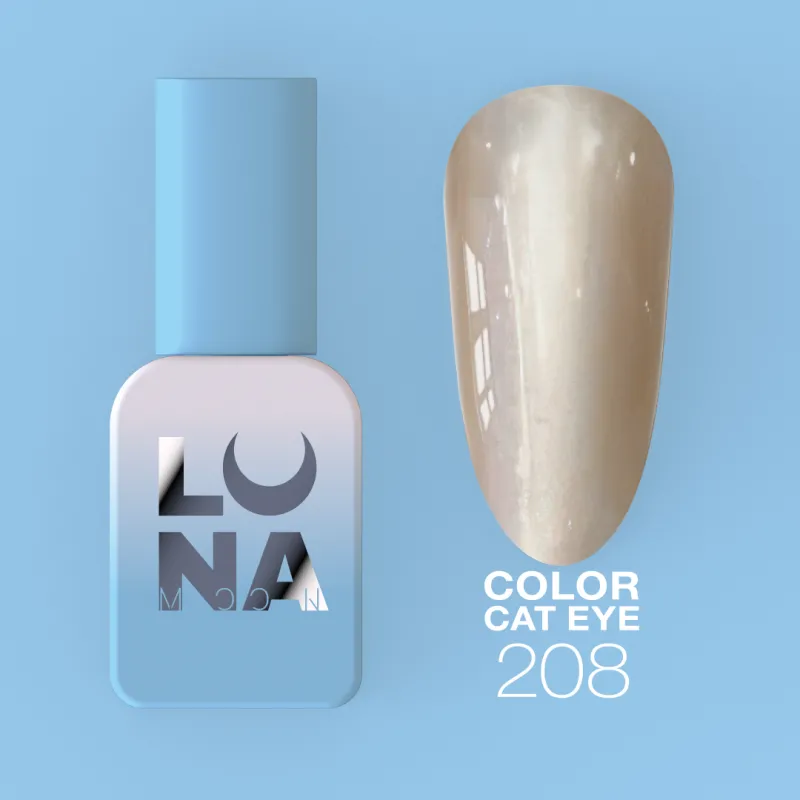 Color Cat Eye Nº208 gel polish, Luna Moon, 8 ml