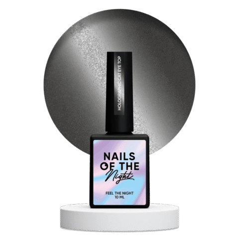 NAILSOFTHENIGHT Holographic Top Cat eye
