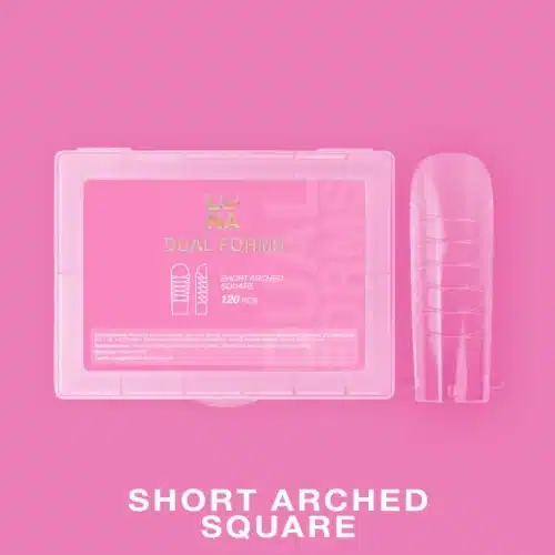 Moldes Dual Nail Forms Short Arched Square, Luna Moon