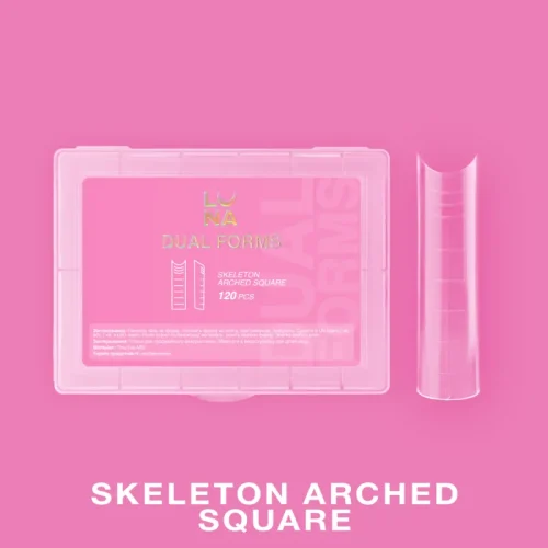 Moldes Dual Nail Forms Skeleton Arched Square, Luna Moon