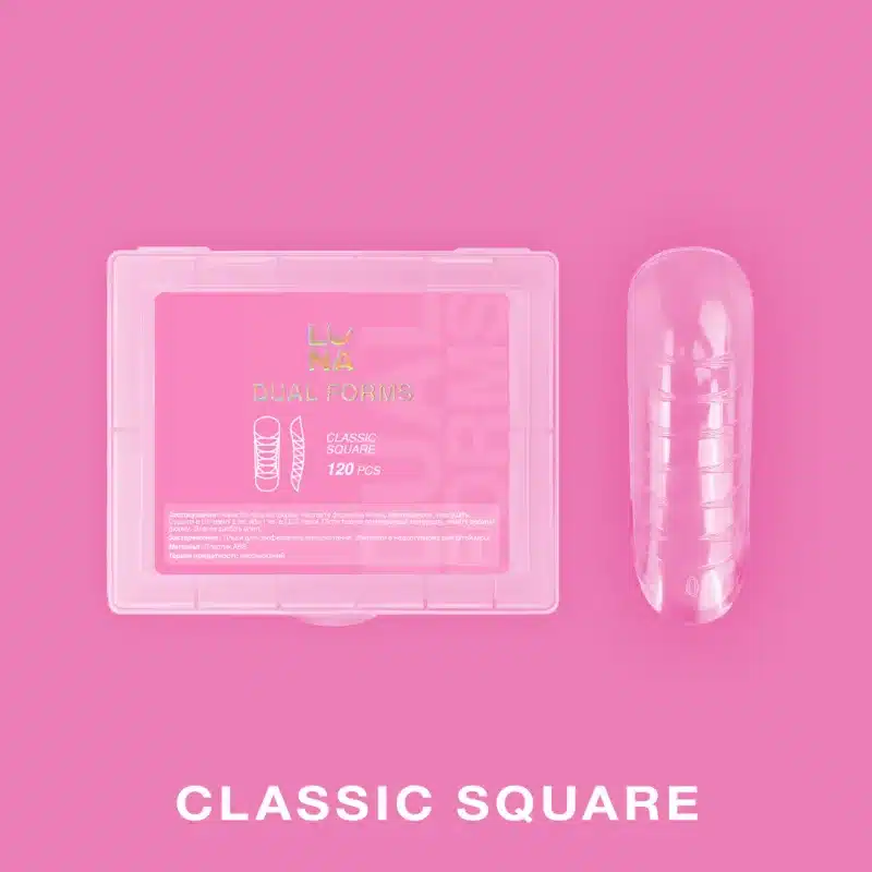 Moldes Dual Nail Forms Classic Square, Luna Moon