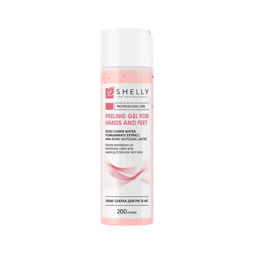 Shelly Peeling roll-off para manos y pies con hidrolato de rosa, extracto de granada y AHA ácidos  200 ml