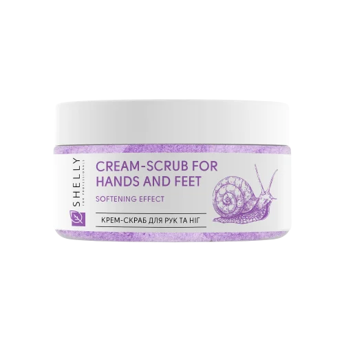 Shelly Crema-scrub para manos y pies con alantoína, extracto de caracol y manteca de karité 350 g