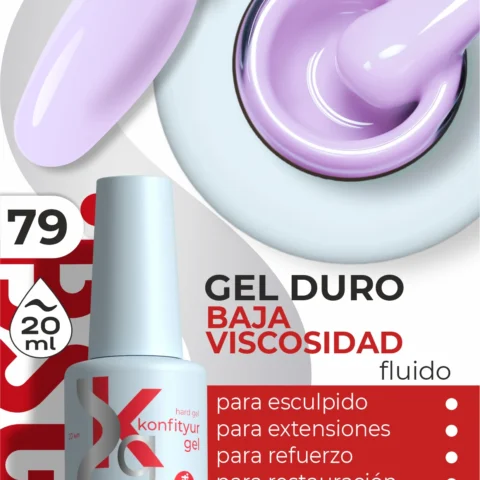 Gel duro BSG Konfithur baja viscosidad en frasco #79, 20 ml
