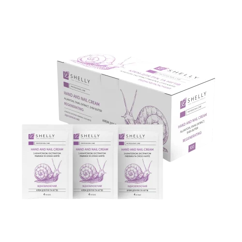 Shelly Crema para manos y uñas con alantoína, extracto de caracol y manteca de karité 4 ml, 100 ud