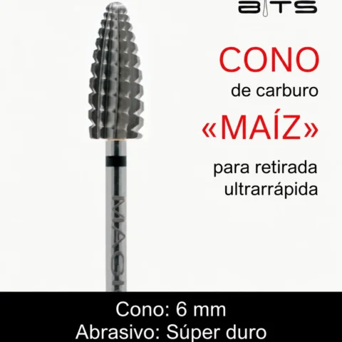 Fresa Carburo Magic Bits cono “Photon Maíz” para retirada ultrarrápida (abrasivo súper duro)