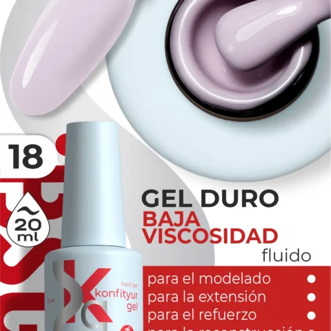 Gel duro BSG Konfithur baja viscosidad en frasco #18, 20 ml