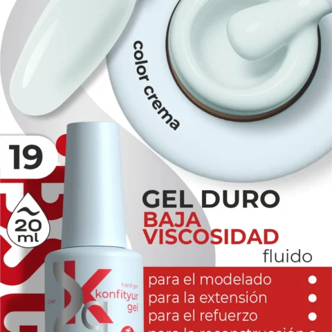 Gel duro BSG Konfithur baja viscosidad en frasco #19, 20 ml