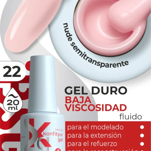 Gel duro BSG Konfithur baja viscosidad en frasco #22, 20 ml