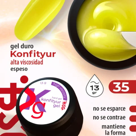 Gel duro BSG para extensiones Konfityur #35 – ALTA VISCOSIDAD (13 g)