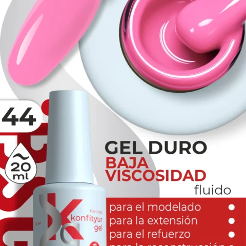 Gel duro BSG Konfithur baja viscosidad en frasco #44, 20 ml