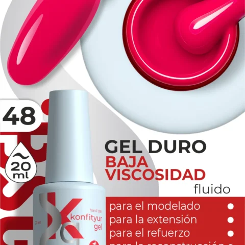 Gel duro BSG Konfithur baja viscosidad en frasco #48, 20 ml