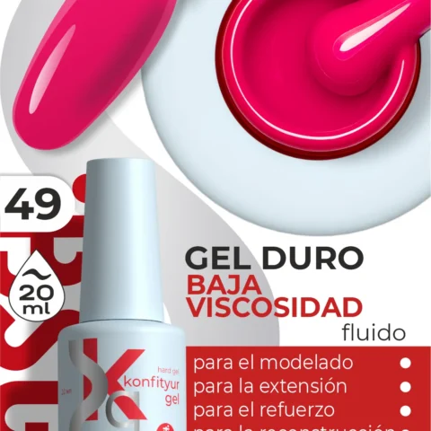 Gel duro BSG Konfithur baja viscosidad en frasco #49, 20 ml
