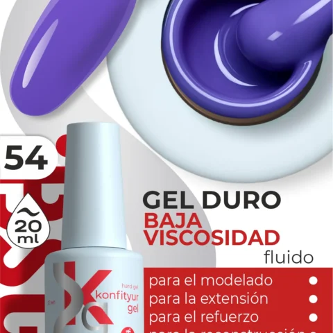 Gel duro BSG Konfithur baja viscosidad en frasco #54, 20 ml