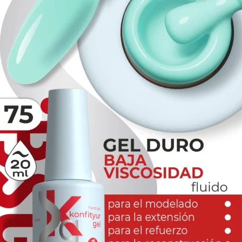 Gel duro BSG Konfithur baja viscosidad en frasco #75, 20 ml
