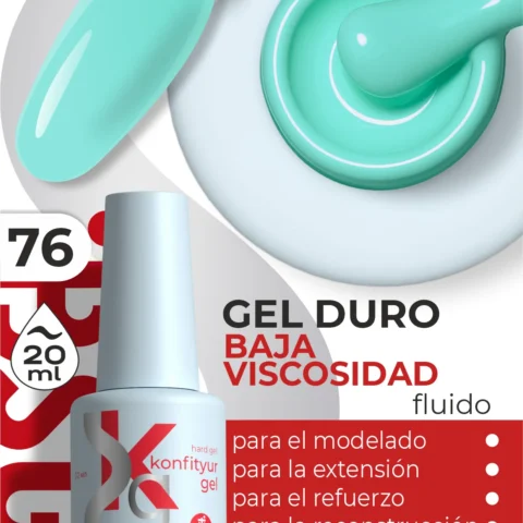 Gel duro BSG Konfithur baja viscosidad en frasco #76, 20 ml