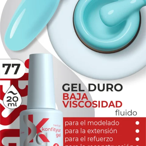Gel duro BSG Konfithur baja viscosidad en frasco #77, 20 ml