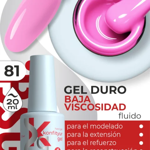 Gel duro BSG Konfithur baja viscosidad en frasco #81, 20 ml