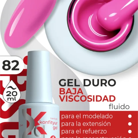 Gel duro BSG Konfithur baja viscosidad en frasco #82, 20 ml