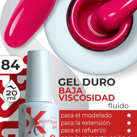 Gel duro BSG Konfithur baja viscosidad en frasco #84, 20 ml