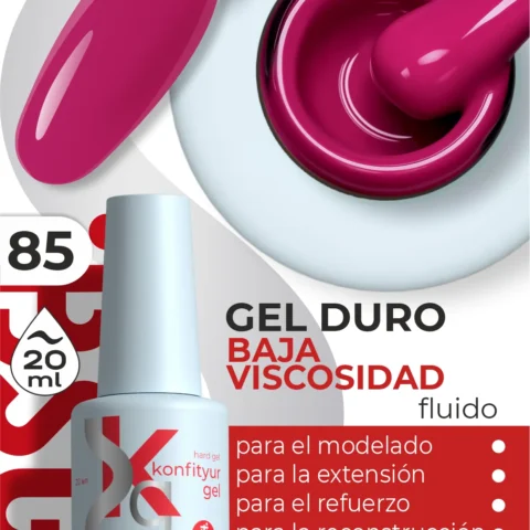 Gel duro BSG Konfithur baja viscosidad en frasco #85, 20 ml