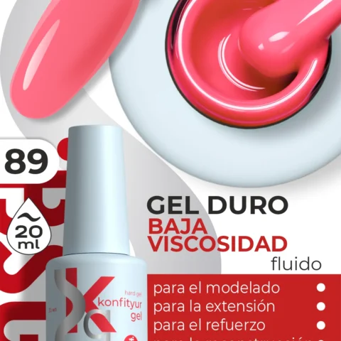 Gel duro BSG Konfithur baja viscosidad en frasco #89, 20 ml