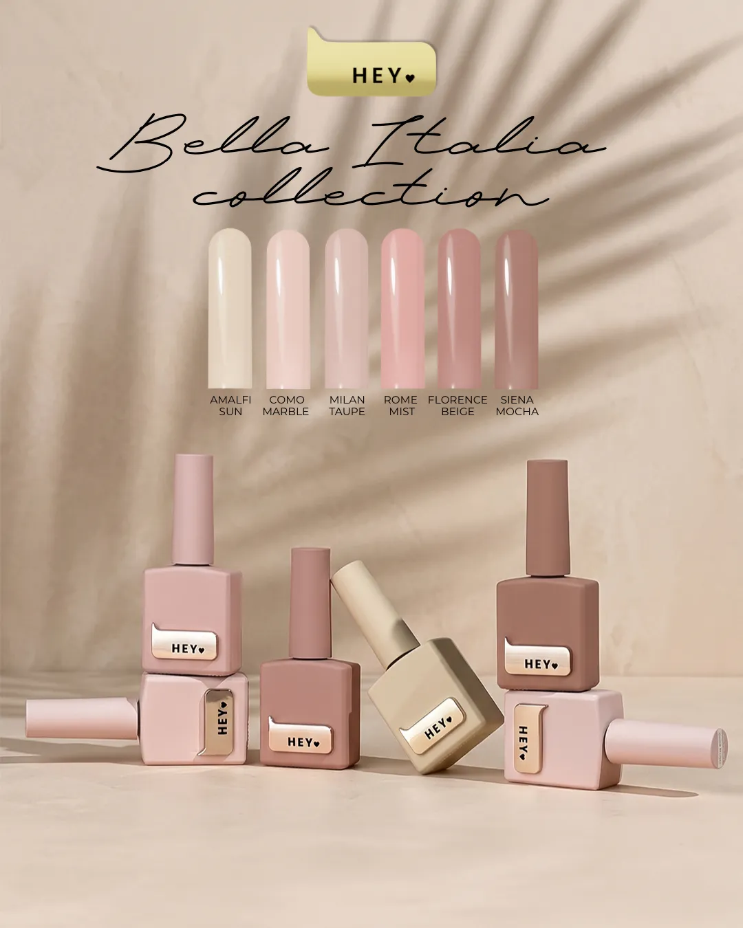HeyLove, Esmaltes Semipermanente, Rome Mist, Bella Italia Collection - Imagen 8