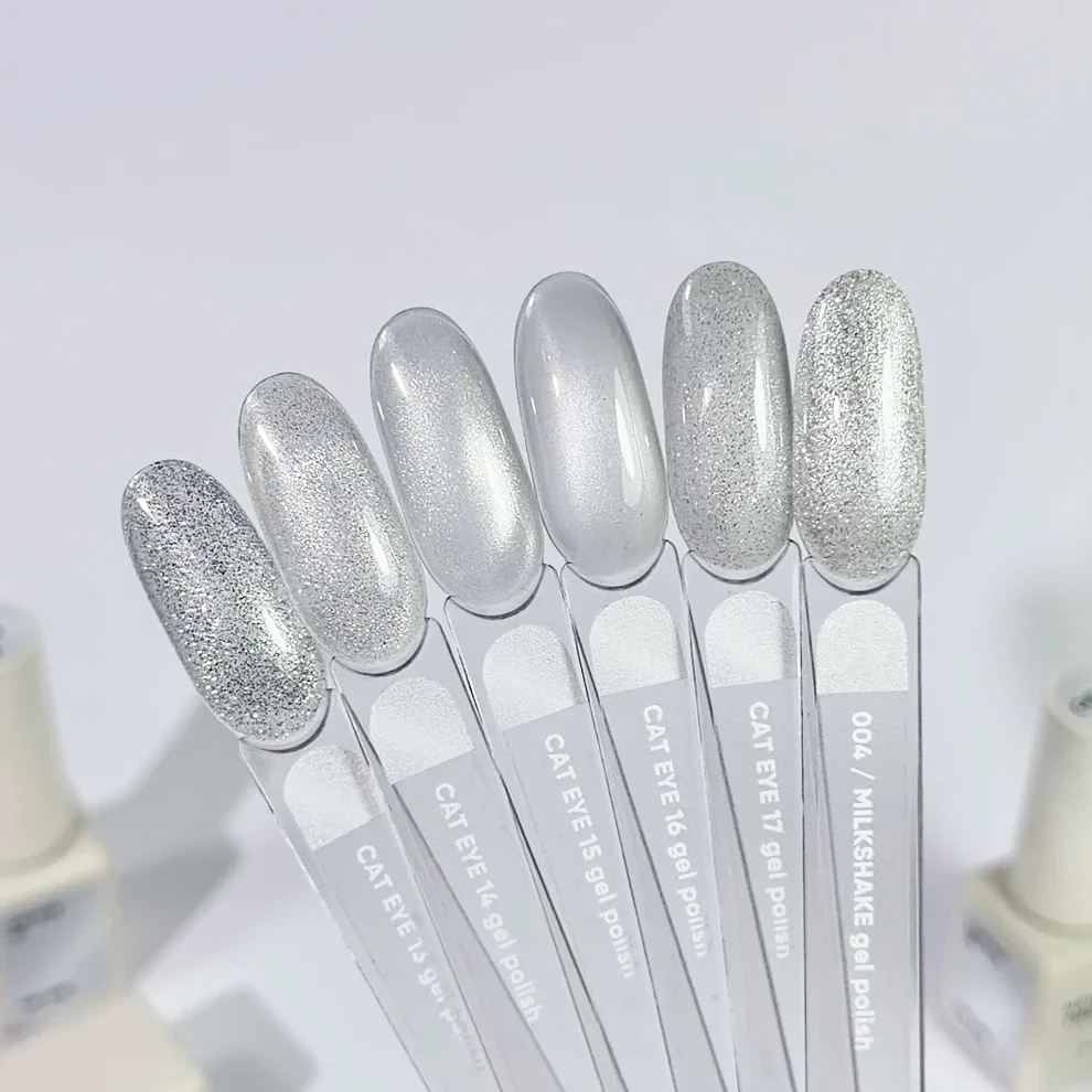 NAILSOFTHEDAY Gel Polish Cat Eye 13 – Ojo de Gato Plateado sobre Base Transparente · 6 ml - Imagen 4